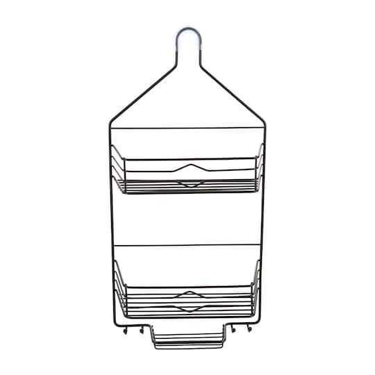 Bath Bliss Matte Black 2 Tier Aztec Shower Caddy